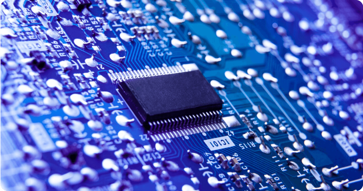 Semiconductor chip illustration