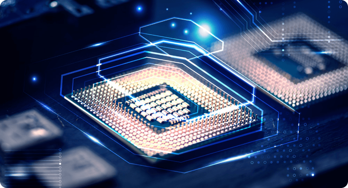 Semiconductor chip illustration